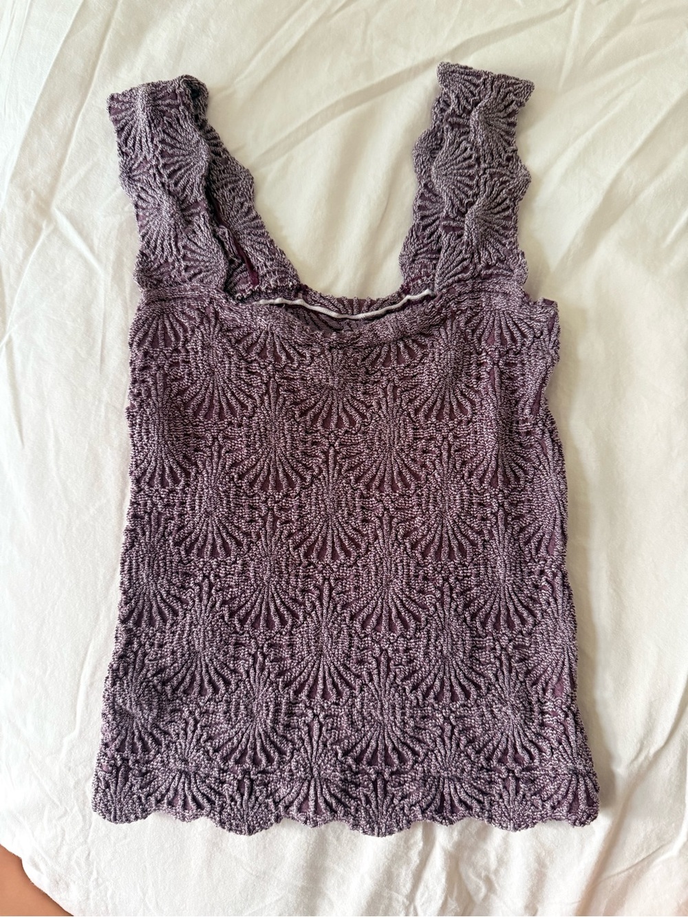 Free People Lavender Crochet Tank